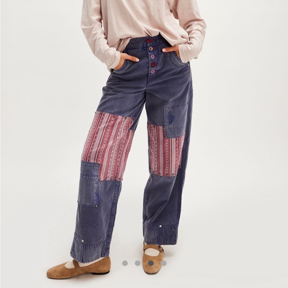 Free people La vie patched pants sz 4